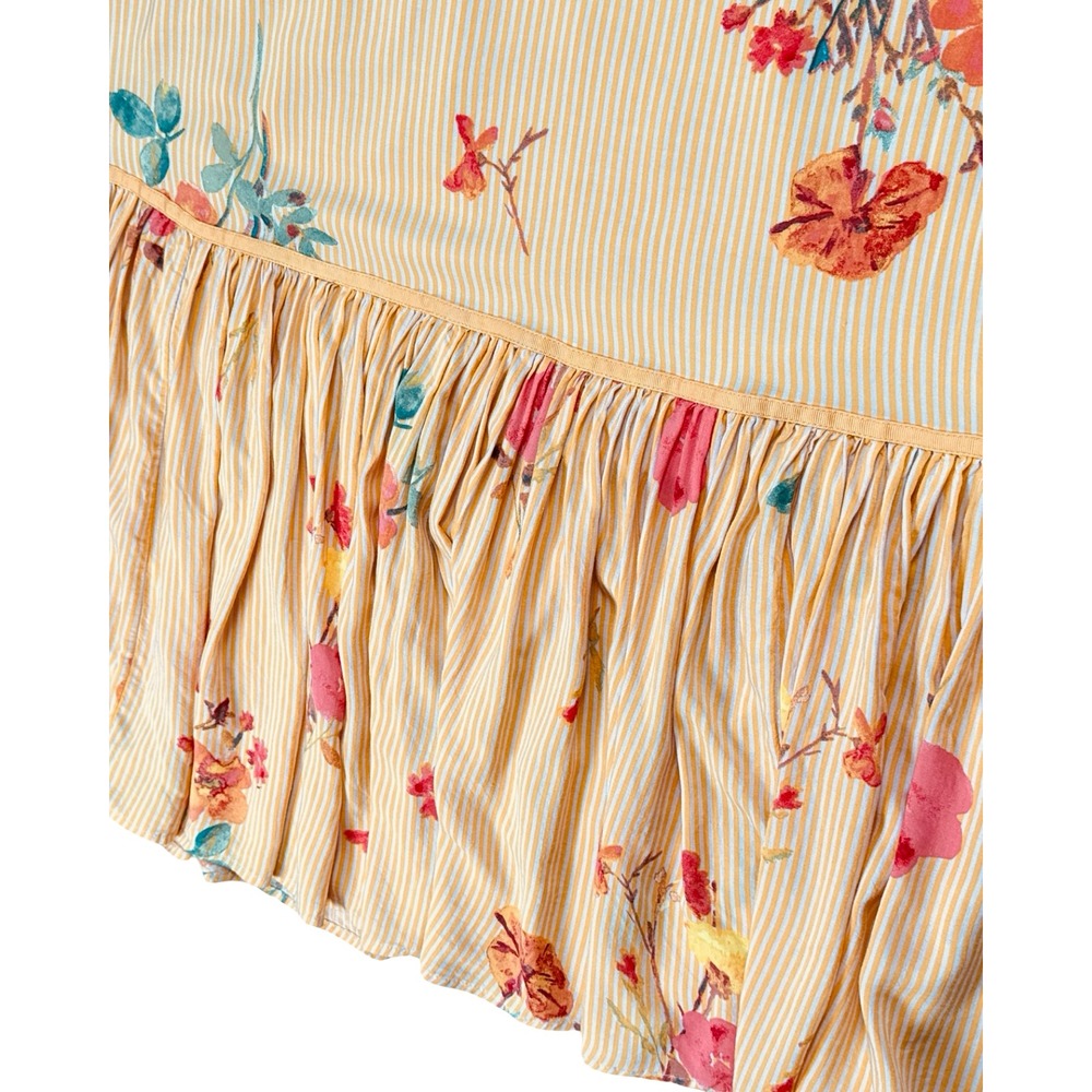 Free People Rosie Posie Sunshine Floral Strapless Midi Dress Womens L - Picture 9 of 16